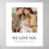 We Love You Mom Photo Poster - パーソナライズされた Family ポスター (正面)