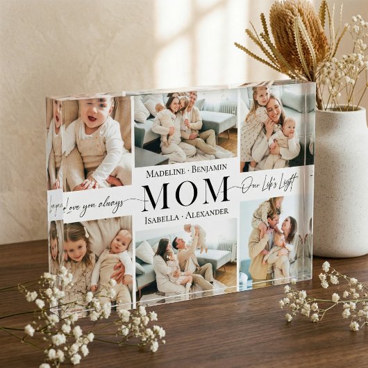 We Love You Mom Simple Mother Collage Keepsake フォトブロック