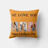 We Love You Mom-Throw Pillow gold 2026 クッション (裏面)