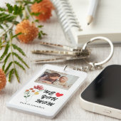 We Love You Mom Wildflowerハート写真 キーホルダー (正面右)