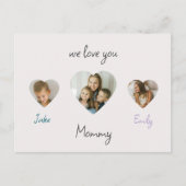 We Love You Mommy - パーソナライズされた Photos Card ポストカード (正面)