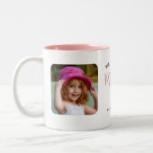 We Love You Mommy 2 Photo モダン Pink ツートーンマグカップ (左)