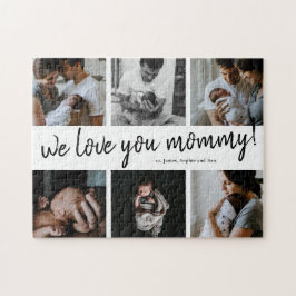 We Love You Mommy 6モダン Photo Collage母 ジグソーパズル