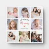 We Love You Mommy 8 Photo Collageピンクハート フォトプラーク (正面)