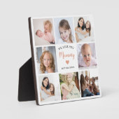 We Love You Mommy 8 Photo Collageピンクハート フォトプラーク (正面)