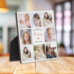 We Love You Mommy 8 Photo Collageピンクハート フォトプラーク<br><div class="desc">この8枚のコラージュモダンピンクのプラークは、スクリプトタイポグラフィとハートの中で心からのメッセージ「We love you mommyエレガント」を特集してシンプルいる。母の日やクリスマスや彼女の誕生日に、あなたの母のための理想的な贈り物。家族の写真パーソナライズされた8枚と自分のメッセージや名前で、大切に大切に大切に思い出す大切な記念品に変え来る。</div>