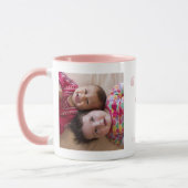We Love You Mummy 2 Photo  Personalised  Pink マグカップ (左)