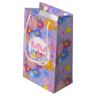 We Love You Nana 野の花 BOHO オリジナルデザイン スモールペーパーバッグ