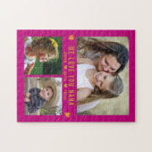 We Love You Nana 3フォトコラージピンク ジグソーパズル (横)