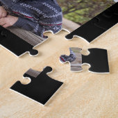 We Love You Nana 3 Photo Collage Black ジグソーパズル (側面)