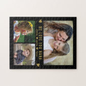 We Love You Nana 3 Photo Collage Black ジグソーパズル (横)