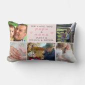 We Love You Papa & Nana – Custom Grandkids Pillow ランバークッション (正面)