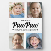 We Love You PawPawファミリーフォトコラージュ フォトプラーク (正面)