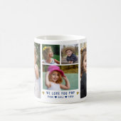 We Love You Pop Grandkids Names 5 Photo Collage コーヒーマグカップ (中央)