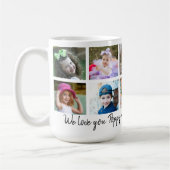 We Love You Poppy GrandKids Names 10 Photo Collage コーヒーマグカップ (左)