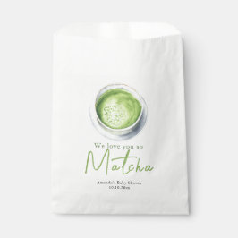 We love you so Matcha Baby Shower フェイバーバッグ