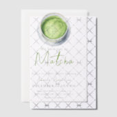 We love you so Matcha Baby Shower ベラム紙招待状 (オフセット (招待状))