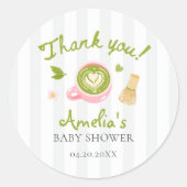 We Love You So Matcha Green Tea Baby Shower ラウンドシール (正面)