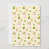 We Love You So Matcha Green Tea Baby Shower 招待状 (裏面)