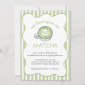 We Love You So Matcha Green Tea Baby Shower 招待状 (正面)