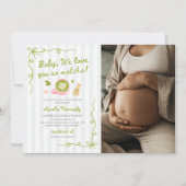 We Love You So Matcha Green Tea Baby Shower Photo 招待状 (正面)