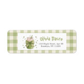 We Love You So Matcha Mail Bow Gingham ラベル (正面)