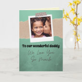 We Love You So Much カスタム Father's Day Photo カード (黄色い花)