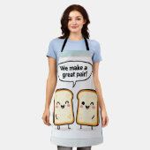 We Make a Great Pair Cute Toast Apron エプロン (着用した状態)