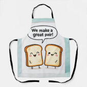 We Make a Great Pair Cute Toast Apron エプロン (正面)