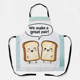 We Make a Great Pair Cute Toast Apron エプロン