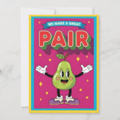We Make a Great Pair fun fruit lover kawaii pear サンキューカード (正面)
