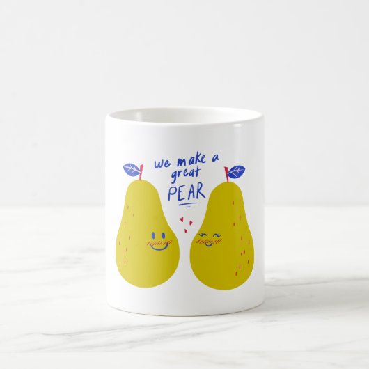 We Make A Great Pear Valentines Typography コーヒーマグカップ (中央)