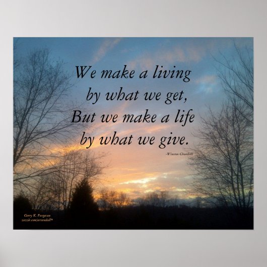 WE MAKE A LIVING WINSTON CHURCHILL POSTER ポスター (正面)