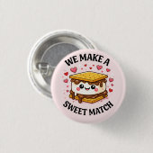We Make A Sweet Match — Cute and Asthetic Patches 缶バッジ (正面&裏面)