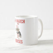We March forナース-おもしろい犬ナース コーヒーマグカップ (正面右)