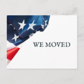 We Moved New Address USA Flag Postcard ポストカード (正面)