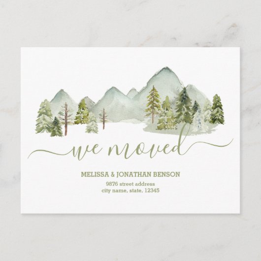 We Moved New Home Address Announcement Postcard 案内ポストカード (正面)