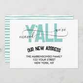 We Moved Y'all Moving Announcement 招待状 (正面/裏面)