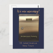 We Moving Golden Mailbox カスタム文字 ポストカード (正面/裏面)
