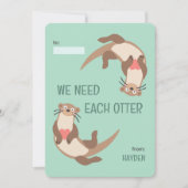 We need each otter classroom valentine's day card シーズンカード (正面)