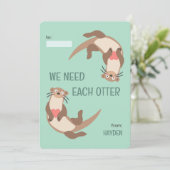 We need each otter classroom valentine's day card シーズンカード (スタンド正面)
