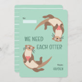 We need each otter classroom valentine's day card シーズンカード (正面/裏面)