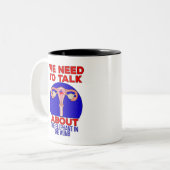 We Need to Talk About The Elephant In The Womb ツートーンマグカップ (正面左)