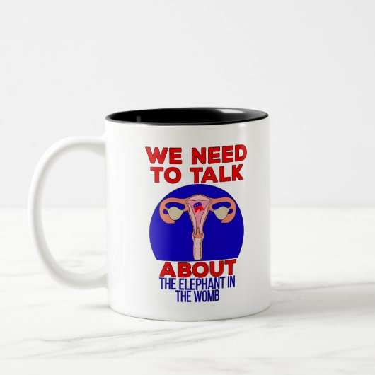We Need to Talk About The Elephant In The Womb ツートーンマグカップ (左)