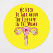 We Need to Talk About The Elephant In The Womb ラベル (デザイン2)