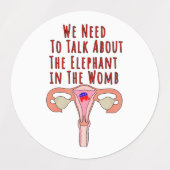 We Need to Talk About The Elephant In The Womb ラベル (デザイン1)