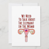 We Need to Talk About The Elephant In The Womb 招待状 (正面)