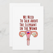 We Need to Talk About The Elephant In The Womb 招待状 (正面/裏面)