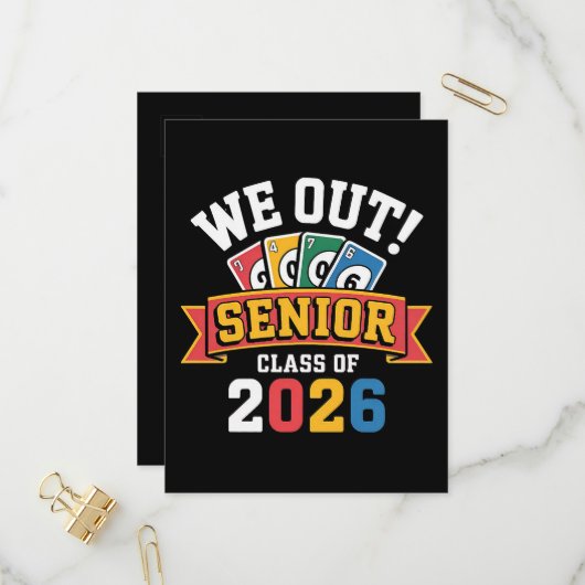 We Out Senior Class Of 2026 インビテーションポストカード (正面/裏面インサイチュ)