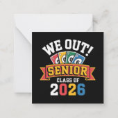 We Out Senior Class Of 2026 ノートカード (裏面)
